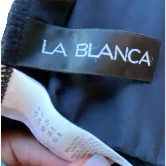 La Blanca High Neck Halter One Piece Swimsuit Peddle Pusher Women’s Size 4 - Picture 4 of 13